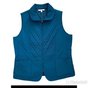 TALBOTS quilted lightweight zip vest